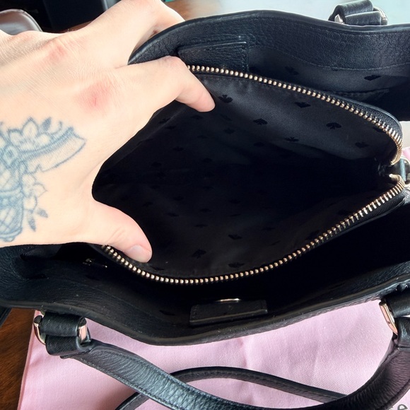 Kate Spade New York Jackson Medium Triple Compartment Satchel in Black Leather - Picture 9 of 11